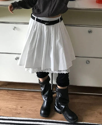 LOVELY LACE LAYERED SKIRT